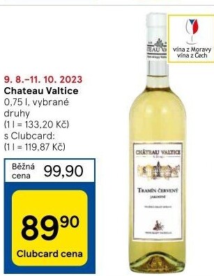 Vína Chateau Valtice