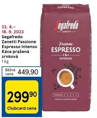Zrnková káva Passione Espresso Intenso Segafredo