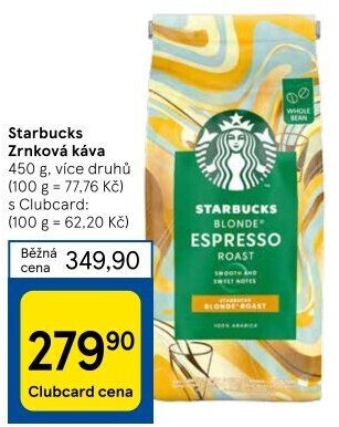 Zrnkové kávy Starbucks