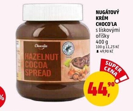 Čokokrém oříškovo-nugátový Choco'
