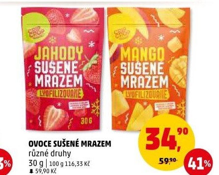 Mrazem sušené ovoce Crip Crop
