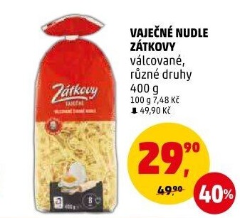 Polévkové nudle Zátkovy