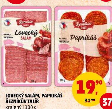 Salám lovecký Řezníkův talíř