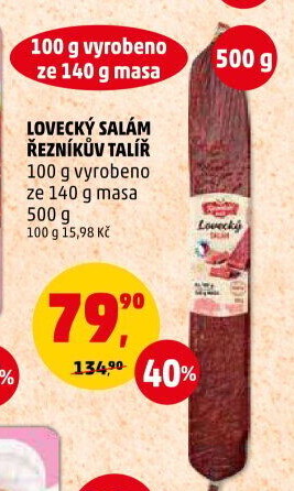 Salám lovecký Řezníkův talíř