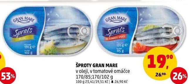 Šproty v oleji Gran Mare