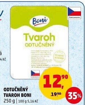 Tvaroh měkký odtučněný Boni