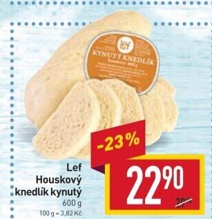 Knedlík houskový kynutý Lef
