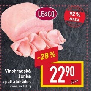 Šunka vinohradská nejvyšší jakosti LE&amp