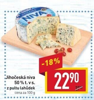Sýr Niva Jihočeská 50% Madeta