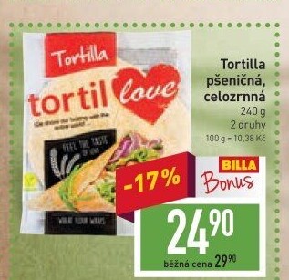 Tortilla pšeničná TortilLOVE