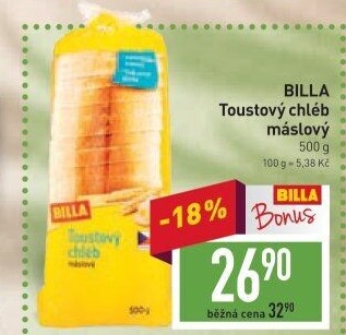 Toustový chléb Billa
