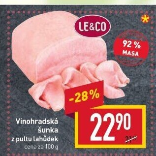 Šunka vinohradská nejvyšší jakosti LE&amp