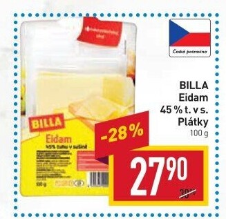 Sýr Eidam 45% Billa