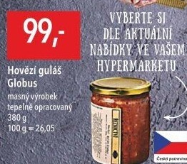 Hovězí guláš ve skle Globus