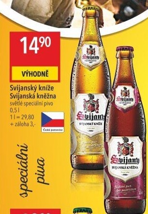 Pivo světlé speciální 13° Svijanský kníže Svijany