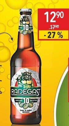 Pivo světlé výčepní Rázná 10° Radegast