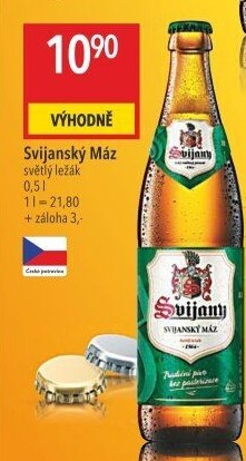 Pivo světlý ležák 11° Svijanský Máz Svijany