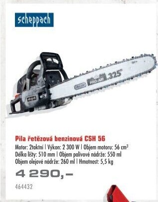 Benzínová řetězová pila CSH56 Scheppach