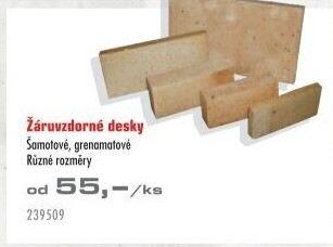 Deska šamotová