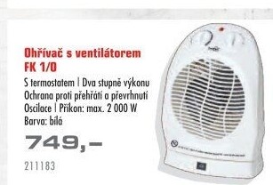 Horkovzdušný ventilátor Home FK 1/0