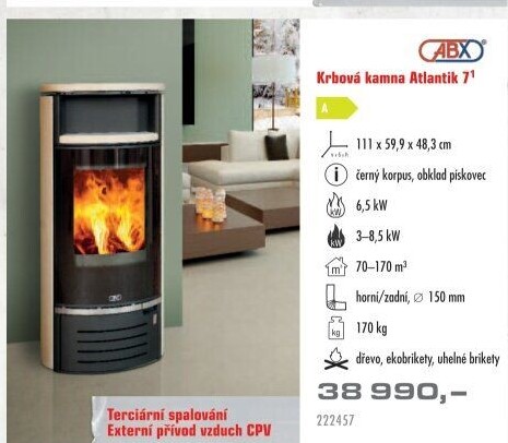 Krbová kamna Atlantik 7 ABX