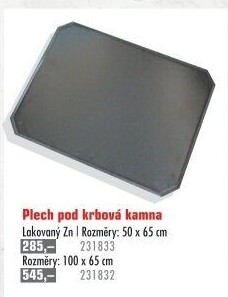Plech pod kamna