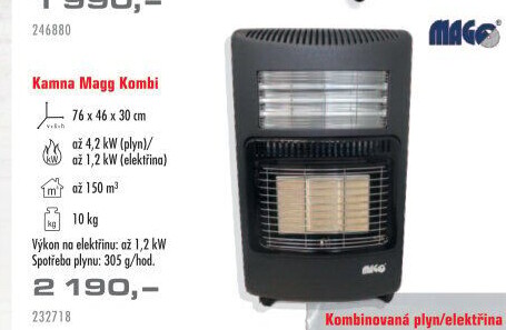 Plynová kamna Kombi Magg