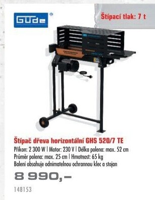 Štípač dřeva Güde GHS 520/7 TE