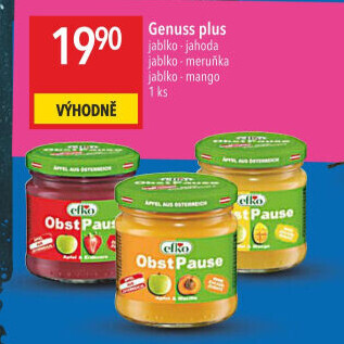 Ovocné pyré Genuss Plus Efko