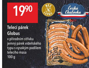 Párky s telecím masem Globus