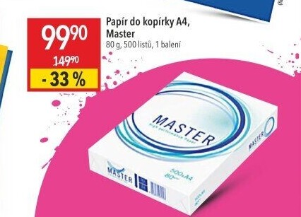 Kancelářský papír A4 Master