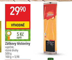 Těstoviny vaječné Zátkovy