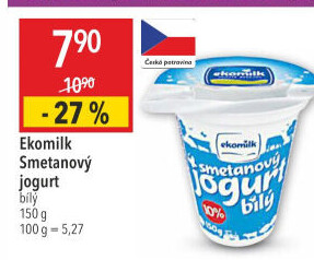 Bílý jogurt smetanový Ekomilk