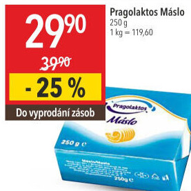 Máslo Mlékárna Pragolaktos