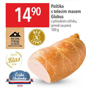 Paštika s telecím masem Játrovka Globus