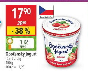 Jogurt ochucený Opočenský Bohemilk