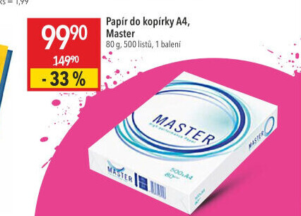 Kancelářský papír A4 Master