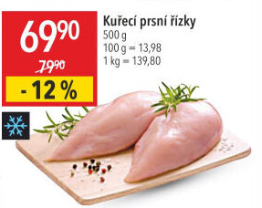 Kuřecí prsní řízky mražené