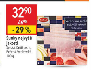 Šunka venkovská nejvyšší jakosti LE&amp