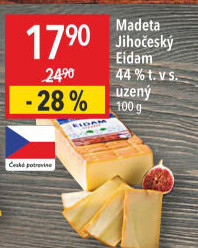 Sýr Eidam uzený 44% Jihočeský Madeta