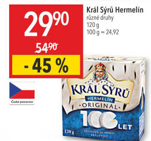 Sýr Hermelín Král sýrů