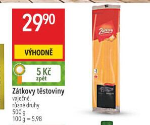 Těstoviny vaječné Zátkovy