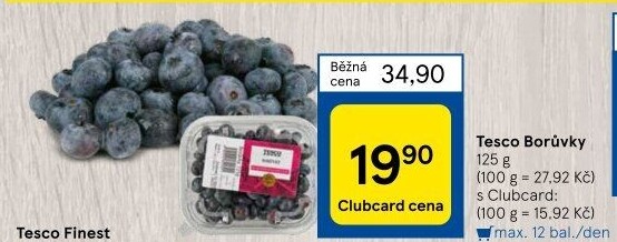 Borůvky Tesco