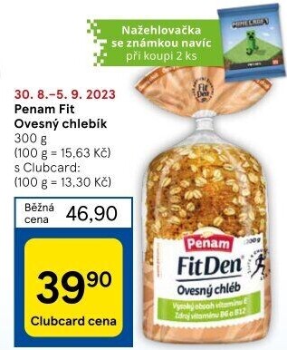 Chléb ovesný Fit Den Penam