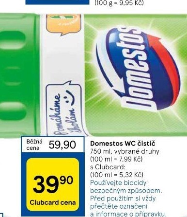 Čistič WC gelový Domestos