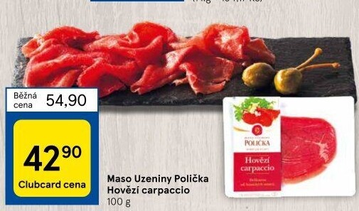 Hovězí Carpaccio Maso uzeniny Polička