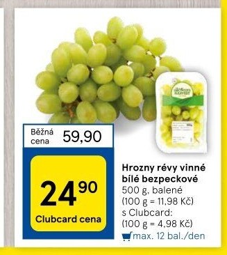 Hrozny bílé bezsemenné The Grower'