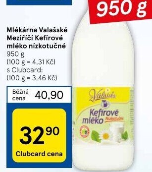 Kefírové mléko neochucené Mlékárna Valašské Meziříčí