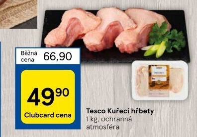 Kuřecí hřbety Tesco