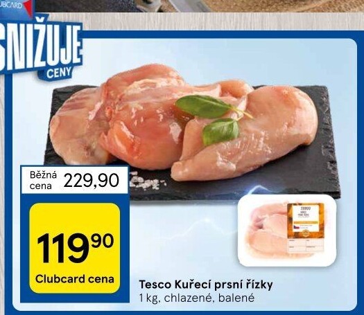 Kuřecí prsní řízky Tesco